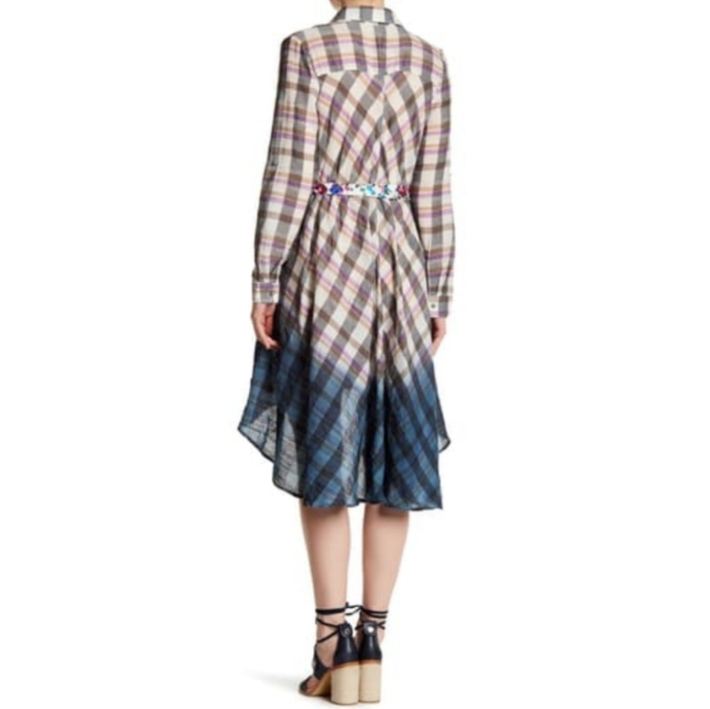 NWT Arrata Calipso ombre plaid dress size small.